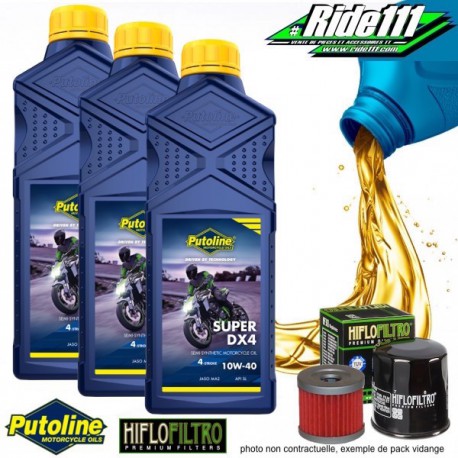 Pack vidange PUTOLINE Super DX4 10w40 HONDA 500 XR-R 