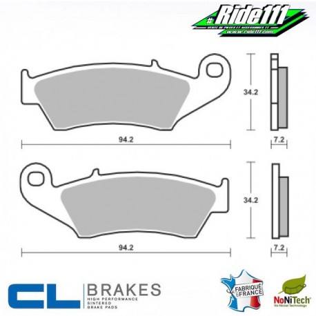 Plaquettes de frein avant CL BRAKES  SUZUKI DR 650 SE  