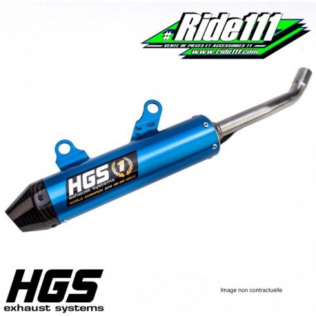 Silencieux HGS Alu anodisé / embout carbone HUSQVARNA 125 TC  