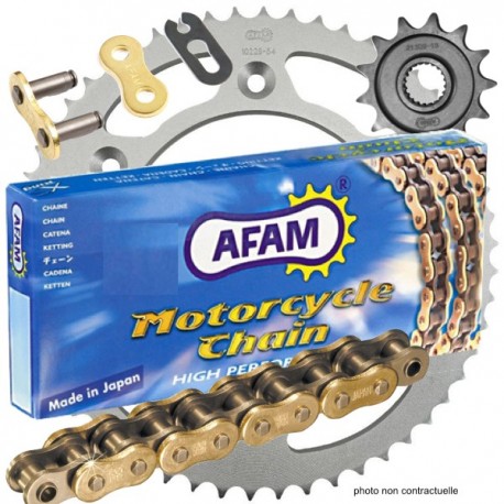 Kit chaine Alu AFAM 420 MX2-G HUSQVARNA 65 TC   