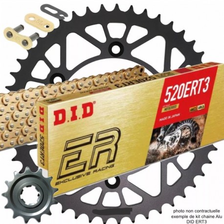 Kit Chaine Alu DID ERT3 HUSQVARNA 250 et 300 CR-WR    