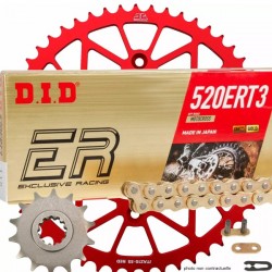 Kit Chaine Alu COLOR DID 520 ERT3 HONDA 250 CRF-R    