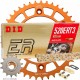 Kit Chaine Alu COLOR DID 520 ERT3 KTM 250 et 300 SX-MX    