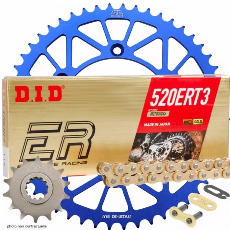 Kit Chaine Alu COLOR DID 520 ERT3 YAMAHA 450 YZ-F   