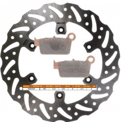 Kit disque de frein arrière + plaquettes DELTA Braking YAMAHA WR-F 250 Année:2003 à 2024